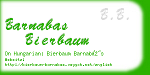 barnabas bierbaum business card